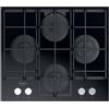Hotpoint Piano cottura a gas 4 fornelli da incasso vetro nero 59.5 cm HAGS 61F/BK