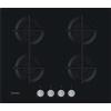 Indesit ING 61T/BK Piano cottura a gas 4 fuochi da incasso 59cm nero vetro ghisa