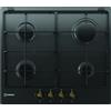 Indesit TH 642 I AN Piano cottura a gas 4 fuochi da incasso 58cm vetro antracite