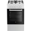 Beko FSS52020DW Cucina Gas ed Elettrica 4 Fuochi Forno 60L Bianco 50x60x85 cm
