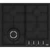 Beko HIYG 64225 SBO Piano Cottura Gas 4 Fornelli 60 cm Vetro Nero da Incasso