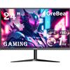 GreBear 165/144Hz Gaming Monitor 24 Inch - FHD 1080P IPS Screen 1ms (GTG) Home Office Computer - Black