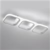 DELIPOP Plafoniera moderna a LED diametro 78 cm, plafoniera 32 W luce bianca 6000K, plafoniera a LED in metallo bianco -