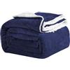 Good Nite Blue Cuddle coperta Sherpa soffice coperta in pile caldo divano per divano invernale - Blu
