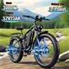 EB7PRO E Bike 3000W Doppio Motore 52V23AH Batteria Anteriore idraulico assorbimento degli urti Bici - black blue 2000W 52V23AH