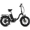 CMACEWHEEL Y20 bici elettrica da città per adulti, pieghevole, batteria 18AH, pneumatico grasso 20*4 -