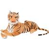 PTS FELINI Peluche Sdraiato 108cm Gigante Tigre Pantera Leopardo Assortiti