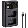 K&F Concept NP-FW50 Caricabatterie doppio USB-C