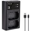 K&F Concept NP-FZ100 Caricabatterie doppio USB-C