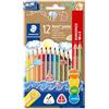 STAEDTLER Noris Jumbo 128 Matite colorate - 12 colori, triangolare
