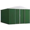 Domus Casetta da giardino domus xl new in metallo verde con porte scorrevoli 267x300x194 cm