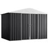 Domus Casetta da giardino domus l new in metallo grigio con porte scorrevoli 267x173x194 cm