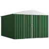 Domus Casetta da giardino domus l new in metallo verde con porte scorrevoli 267x173x194 cm