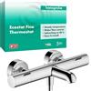 hansgrohe Ecostat Fine - Miscelatore termostatico per vasca esterno, Rubinetto termostatico con blocco di sicurezza (SafetyStop) a 40° C, Termostato per vasca, 2 utenze, cromo, 13325000
