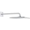 Grohe 26564000 Rainshower Mono Set Soffione Doccia a Parete, 1 Getto, Cromo, Quadrato, EcoJoy