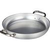 Baldassare Agnelli Pentole Agnelli Linea Alluminio 5 mm Tegame Radiante con Due Maniglie Inox, Argento, 40 cm