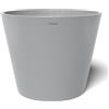 POTS&MORE Vaso per piante Conico 40 (diametro 40,8 cm, forma rotonda, colore grigio chiaro, altezza 33,2 cm, vaso in plastica, per piante da appartamento) VP014002