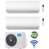 Midea Nuova Versione GARANZIA ITALIA Condizionatore Climatizzatore Dual Split Midea Xtreme Pro 12000 + 12000 M2OE-18HFN8-Q Wi-fi