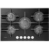 Hotpoint Piano cottura a gas 5 fuochi 75 cm vetro nero da incasso FTGHG 751 D/HA(BK)