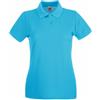 Fruit of the Loom Polo da donna a maniche corte, Multicolore (azzurro), Large