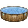 Bestway Piscina Fuori Terra Autoportante Struttura Tubolare in Acciaio Piscina Esterna da Giardino Rotonda Ø 488xh122 cm con Oblò Pompa filtro e Scaletta - 56725