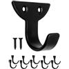 FUXXER® - Ganci appendiabiti classici, in ferro, ganci per quadri, in metallo, 30 x 27 mm, set da 10 pezzi, nero