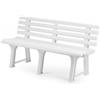 Ipae Progarden Panchina da giardino Orchidea in polipropilene 147x49x74 cm bianca