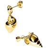 Purelei Orecchini Seafoam con ciondolo a forma di conchiglia - Gioielli marini in acciaio inossidabile in oro, argento o oro rosa - Abbinabili con collana Seafoam o Oceanside - Lunghezza 23,5 mm, 7,45