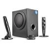 Wavemaster Stax BT 2.1 Sistema di Altoparlanti con Streaming Bluetooth per TV/Tablet/Smartphone/PC, 46 Watt, Nero