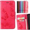 Custodia A Portafoglio Con Supporto Magnetico Per Wiko Harry 2 - Cover Flip In Pelle Con Slot Per Carte E Chiusura Magnetica
