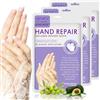 FANSITY Guanti idratanti per le mani 3 paia, riparazione della pelle delle mani Rinnova la maschera con collagene infuso, Vitamine Estratti vegetali naturali per le mani secche