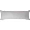 Homescapes Federa per cuscino in 100% cotone egiziano puro grigio argento, 200 TC, percalle equivalente a 400 fili, federa lunga per cuscini da allattamento, gravidanza e supporto per anziani