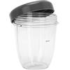 TOPINCN Kit di Parti di Ricambio Ninja Blender Cups Cup Lid Blender Part Kit per la Sostituzione degli Accessori del Frullatore Nutri 900W (Tazza Piccola 18Oz)