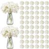 VEVOR Fiori Artificiali, 205 Pezzi di Ortensia Finta Bianca in Seta dall'Aspetto Realistico, Sfusa, Finta Bianca con Steli per Bouquet da Sposa Fai da Te, Centrotavola per Casa Decorazioni