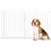 PawHut Cancelletto di Sicurezza per Cani Estensibile in Acciaio e ABS per Scale e Porte 75-145cm Facile da Installare e Regolabile Bianco|Aosom