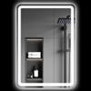 HOMCOM Specchio Bagno con Interruttore Touch, Luce LED a 3 Temperature e Antiappannamento, 70x100cm | Aosom Italy