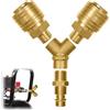 xiaowanwan Distributore Aria Compressa,2 Attacchi Rapidi Aria Compressa 1/4