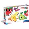Clementoni- My First Puzzle-Frutta e Verdura-2-3-4-5 Pezzi, Multicolore, 20815