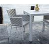 Greenwood Moia Sedia Bologna Contract In Alluminio Bianco E Corda Con Braccioli CC82BB