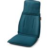 Beurer MG 330 Coprisedile Massaggiante Shiatsu Color Petrolio con 3 Aree di Vibrazione a 4 Testine che Simulano il Massaggio Manuale, 2 Livelli di Intensità, Interruttore Manuale