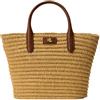 Lauren Ralph Lauren per donna. [431962120001] Borsa tote in paglia intrecciata marrone medio Brie, Casual