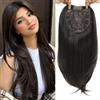 Nexyshe Topper per capelli per diradare i capelli, 45,7 cm, da donna, 16,5 x 16,5 cm, per aggiungere volume extra di capelli, capelli lisci naturali, super morbidi al tatto come capelli veri