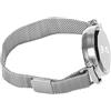 AMONIDA Orologio LED da Donna, Chiusura Pieghevole Orologio LED Rotondo Numero Grande Touch Screen Lustro Squisito LED Digitale per Adulti (Argento)