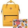 Cabaïa Zaino Impermeabile 25L - Sistema MOLLE e Design Trendy per Uomo e Donna - Nylon Resistente, Comfort Imbottito - Ideale per Viaggi, Scuola, Lavoro - Giallo, Arancione