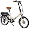 F.lli Schiano E- Star, Bici Elettrica Pieghevole 20 Inches per Adulti, 36V 10.4Ah Batteria Rimovibile, Motore 250W 40Nm, City Ebike, Bianco