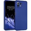 kwmobile Custodia Compatibile con Xiaomi 11 Lite (5G) NE/Mi 11 Lite (5G) Cover - Back Case Morbida - Protezione in Silicone TPU Effetto Metallizzato blu metallizzato