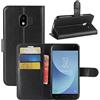 HualuBro Cover per Samsung Galaxy J2 PRO 2018, Flip Case in PU Pelle Premium Portafoglio Cover [Funzione Stand] [Slot Carte] Leather Wallet Phone Custodia per Samsung Galaxy J2 PRO 2018 (Nero)