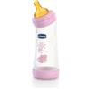 CHICCO (ARTSANA SpA) CHICCO BIBERON ANGOLATO GIRL CAUCCIÙ 250ML