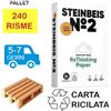 STEINBEIS Bancale Carta per fotocopie A4 riciclata Trend White (Steinbeis) 80 gr Risma da 500 fogli (Pallet 240 risme) a 3,15€ +iva cad