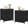 Sweetcrispy Armadio con 4 cassetti in Tessuto, Stile Industriale, per Camera da Letto, Soggiorno, cameretta dei Bambini, corridoio, Grigio Scuro, Nero